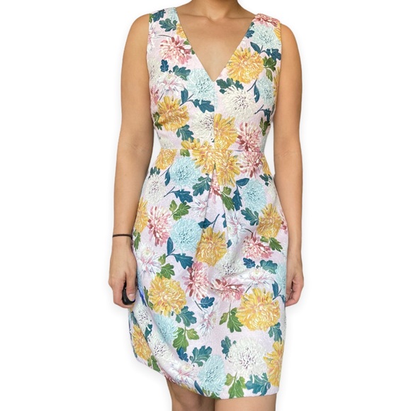 NWT Sam Edelman Floral Midi Dress Tulip Skirt - Picture 2 of 4